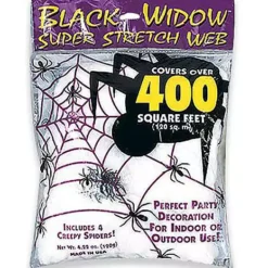 White Superstretch Spider Web Decoration