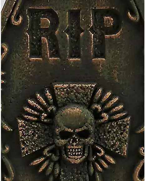 2 Ft RIP Skull Tombstone 2 2 Ft RIP Skull Tombstone - Image 2