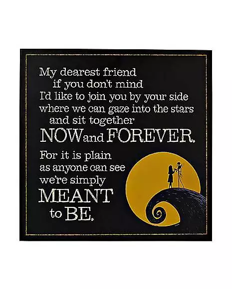 Simply Meant To Be Sign - The Nightmare Before Christmas 1 Simply Meant To Be Sign - The Nightmare Before Christmas