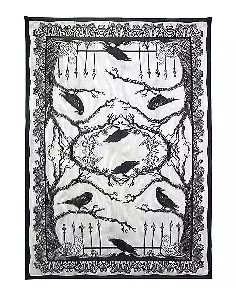 Dark Forest Raven Tablecloth 1 Dark Forest Raven Tablecloth