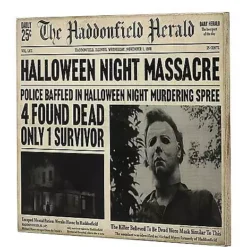 Michael Myers Haddonfield Herald Sign - Halloween 5 Michael Myers Haddonfield Herald Sign - Halloween -Creepy Decor Store 01455880 c
