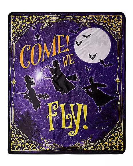 Come We Fly Fleece Blanket - Hocus Pocus 1 Come We Fly Fleece Blanket - Hocus Pocus