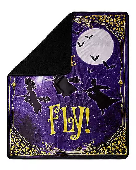 Come We Fly Fleece Blanket - Hocus Pocus 2 Come We Fly Fleece Blanket - Hocus Pocus - Image 2