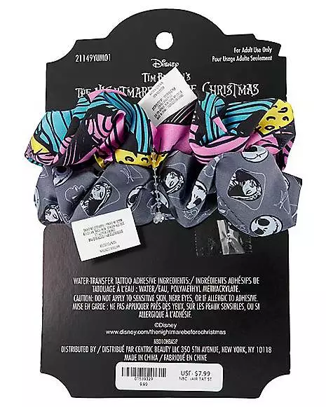 The Nightmare Before Christmas Scrunchies And Temporary Tattoos 3 The Nightmare Before Christmas Scrunchies And Temporary Tattoos - Image 3