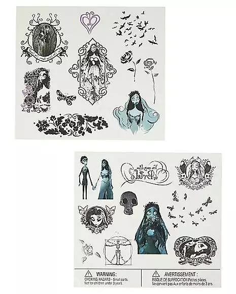 Corpse Bride Temporary Tattoos 1 Corpse Bride Temporary Tattoos