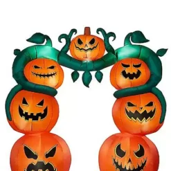 9 Ft Light-Up Jack-O'-Lantern Archway Inflatable Decoration -Creepy Decor Store 01547413 c
