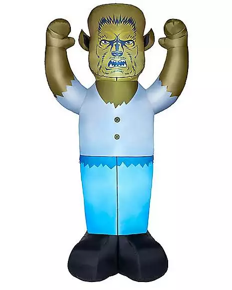8 Ft Light-Up Wolfman Inflatable Decoration 3 8 Ft Light-Up Wolfman Inflatable Decoration - Image 3