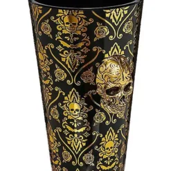 Gothic Noir Skull Glass Set 2 Pack - 16 Oz. -Creepy Decor Store 01564442 e