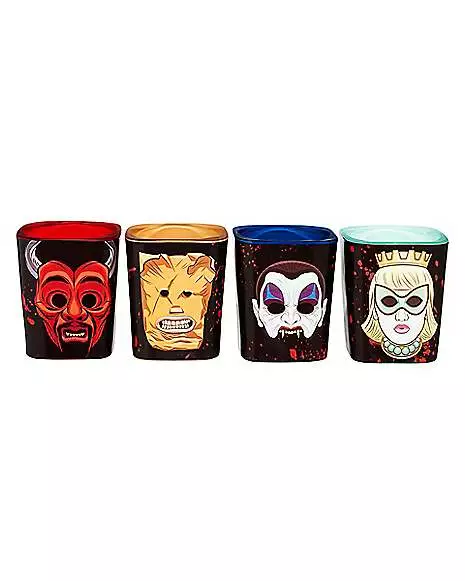 Trick 'r Treat Mini Glass Set 2 Oz. - 4 Pack 1 Trick 'r Treat Mini Glass Set 2 Oz. - 4 Pack